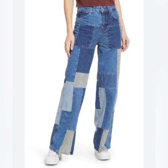 Urban Outfitters BDG Puddle Patchwork Jean Size 24 #299 - Picture 1 of 15